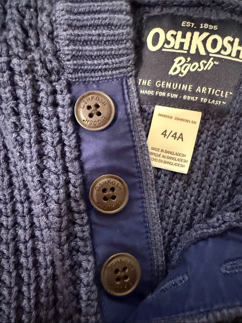 OshKosh B'gosh Boys V-Neck Hooded Sweater